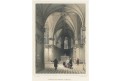 Amboise kaple interier, kolor. litografie, 1861