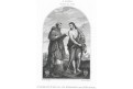 Sv. Jeroným a Jan Křtitel, mědiryt, 1835