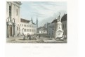 Pest Rackplatz, Grimm, akvatinta, (1840)