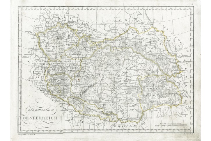 Kaiserthum Oesterreich, Mollo,  mědiryt, 1816