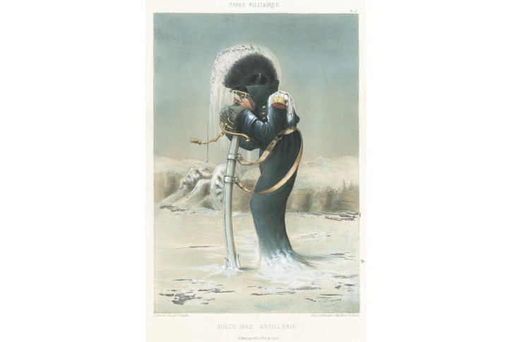 Švédsko 1862, Renard, kolor. litografie, 1864