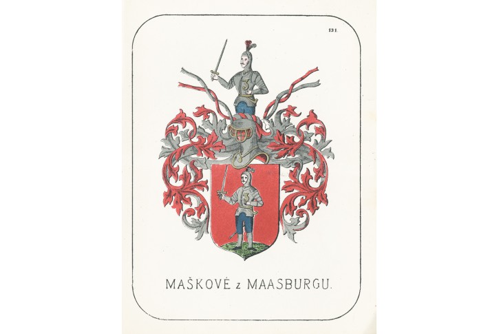 Maškové z Maasburgu, chromolitografie, 1880