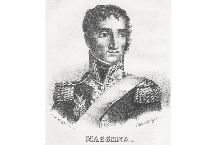 André Masséna, litografie , 1828