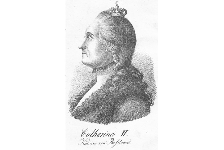 Kateřina II. carevna , litografie , 1828