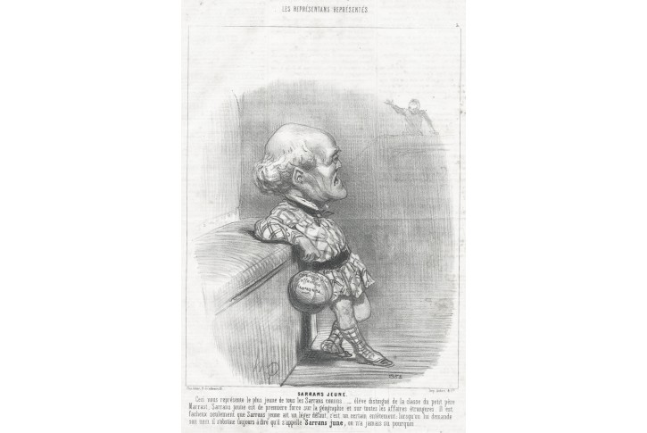 Daumier, Sarrans Jeune, litografie, 1843