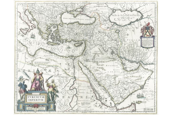 Blaeu :  Turcicum Imperium, kolor. mědiryt, (1640)