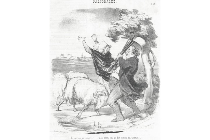 Daumier, Pastorales, litografie, 1846