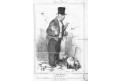 Daumier, Rentier, litografie, (1850)