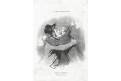 Daumier, FUSION , litografie, (1850)