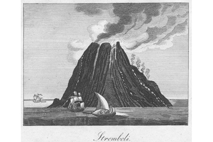 Stromboli, Medau, mědiryt, (1830)