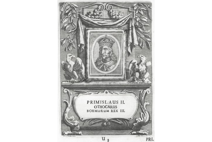 Přemysl Otokar I., mědiryt, Škréta - Groos,  1673