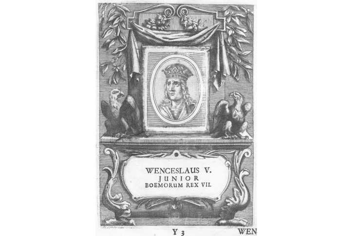 Václav III., mědiryt,  Škréta -  Groos, 1673