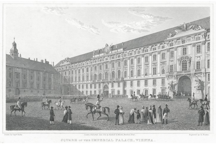Wien Hofburg, Batty, oceloryt 1823