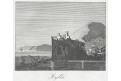 Scylla Sicilie, mědiryt , (1830)