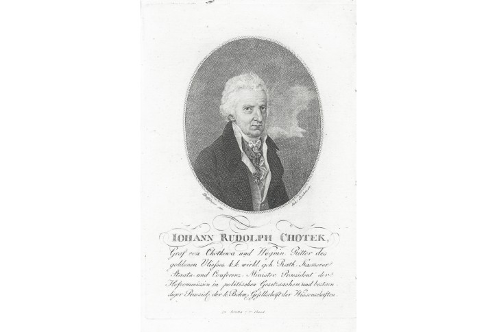 Chotek Johann Rudolf : Böhm, mědiryt, (1810)