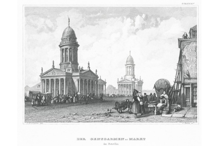 Berlin Gendarmenmarkt, Meyer, oceloryt, 1850