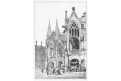 Braunschweig radnice, Prout, litografie. 1833