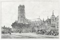 Mechelen Malines II. , Prout, litografie. 1833