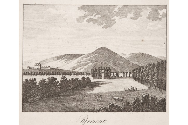 Pyrmont, Medau, mědiryt, (1850)