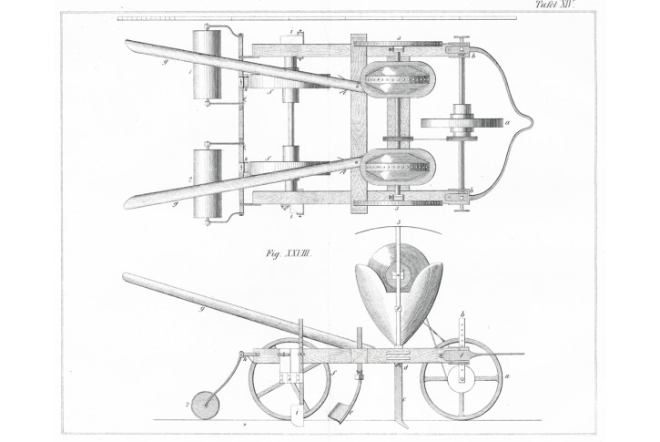 ruchadlo orba, litografie, (1860)