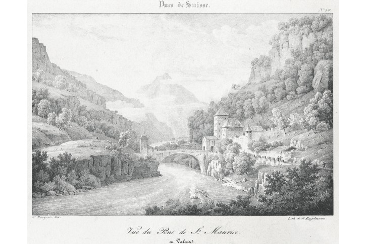 SAINT-MAURICE, Engelmann,  litografie, 1820