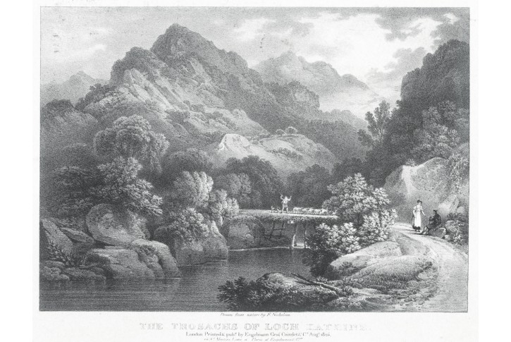 Loch Katrine, Engelmann,  litografie, 1826