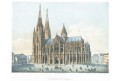 Köln, Kolín na d Rýnem, Sala, litografie, (1850)