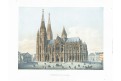 Köln, Kolín na d Rýnem, Sala, litografie, (1850)