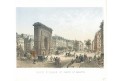 Paris St Denis, Riviere, kolor. litografie, 1870