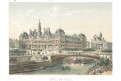 Paris Radnice, Riviere, kolor. litografie, 1870