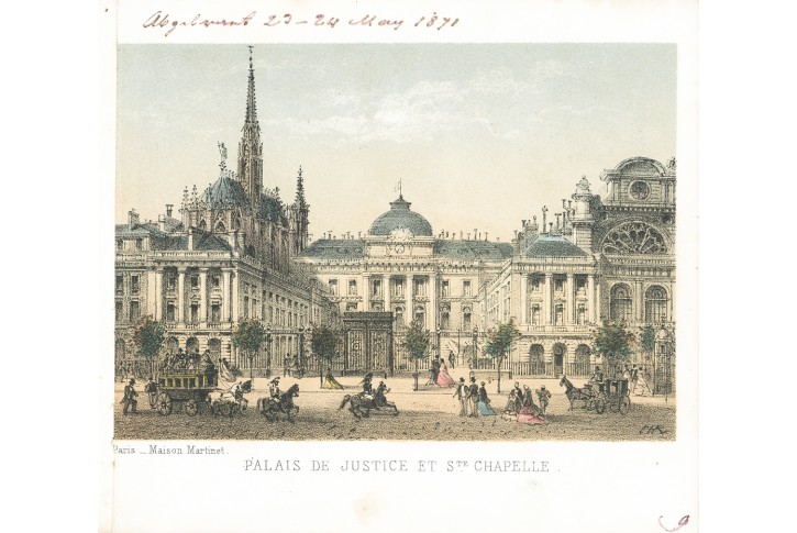 Paris Justice, Riviere, kolor. litografie, 1870