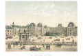 Paris Louvre, Riviere, kolor. litografie, 1870
