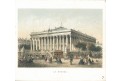 Paris Bourse, Riviere, kolor. litografie, 1870