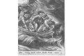 Ježíš spící na moři, G. de Jode, mědiryt, 1585