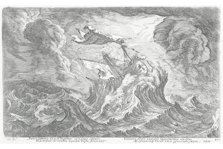 Bauer W., Vrak lodi, mědiryt, 1659
