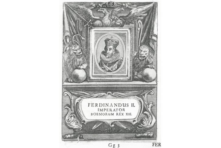 Ferdinand II., mědiryt, Škréta -  Groos, 1673