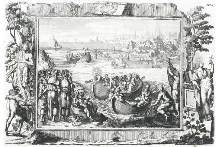 Rentz, Zázračný rybolov , mědiryt,1725
