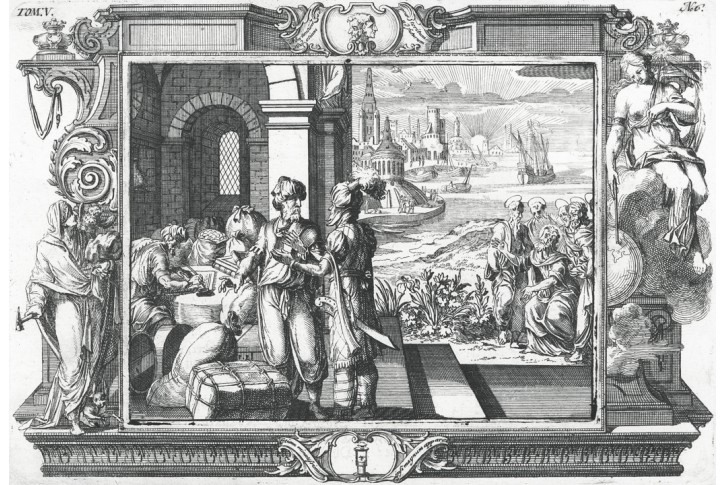 Rentz, Dvěma pánům nelze sloužit, mědiryt,1725