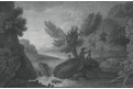 Deodat Roger, U vody, kresba, 1808