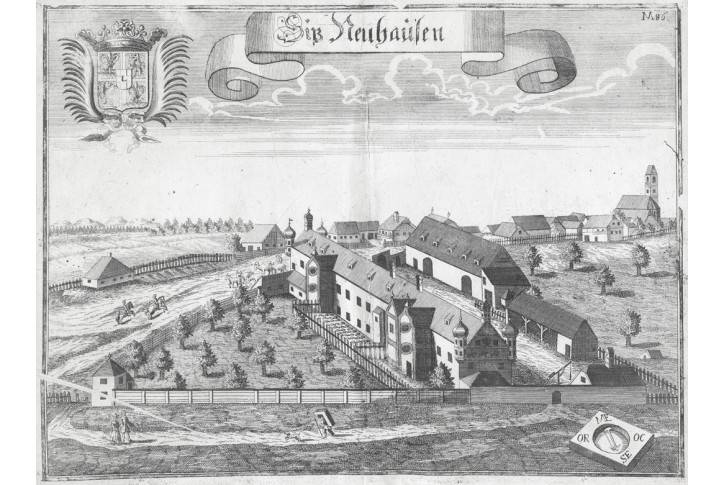 Neuhausen Sitz, Wening, mědiryt, 1701
