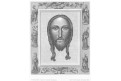 Praha tvář Kristova u sv. Víta, oceloryt 1860