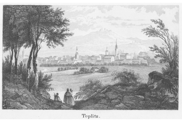 Teplice,  Werbrunn mědiryt,  (1830)