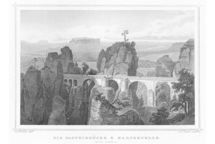 Basteibrücke, Rohbock, oceloryt 1870