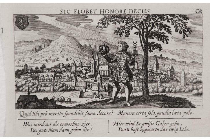 Wiener Neustadt, Meisner, mědiryt, 1678