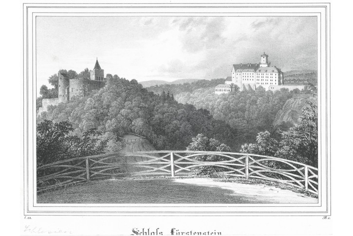 Fürstenstein, Saxonia, litografie, (1840)