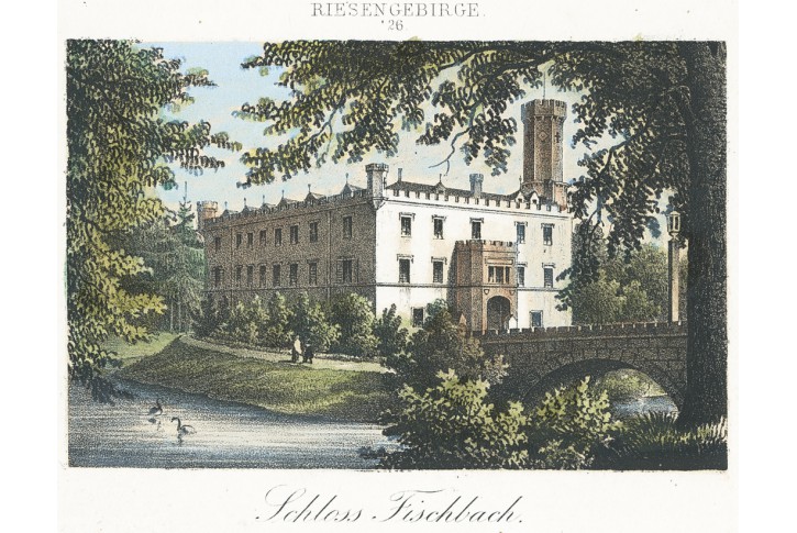 Karpniki - Fischbach, Täubert,  litografie, 1850