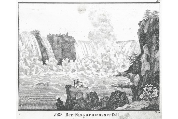 Niagara, Neue, litografie, 1837