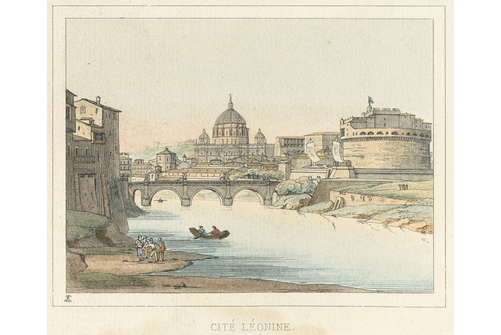 Roma Leonide, kolor. litografie, (1830)
