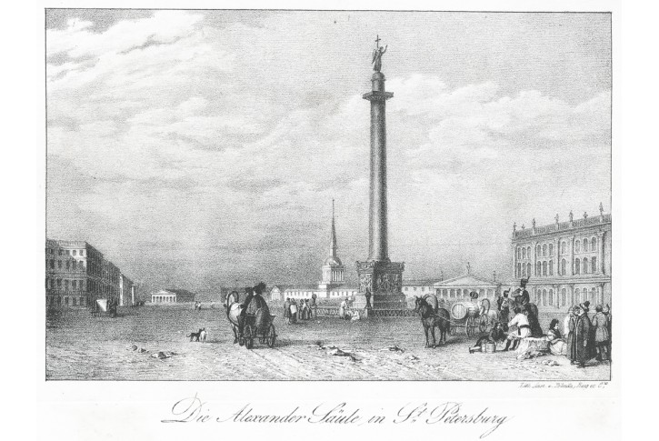 Petrohrad Alexander, litografie, (1830)
