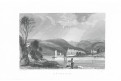 Děčín, oceloryt, 1850